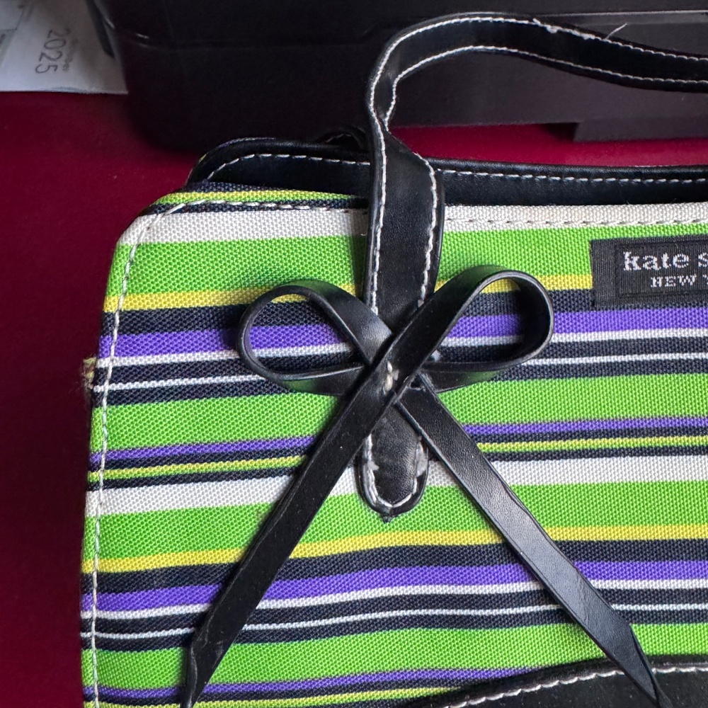 Kate Spade Multicolor Striped Tote Purse Hand Bag - Picture 3 of 12